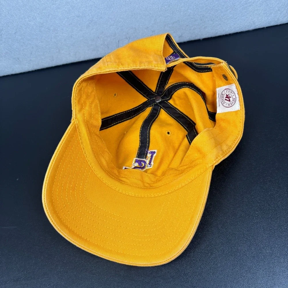 LSU Tigers '47 Brand Clean Up Hat Yellow Adjustable Baseball Cap Purple Logo